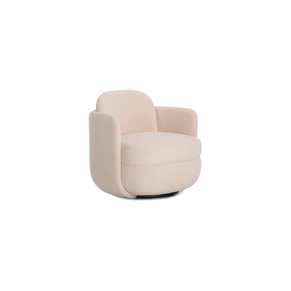 TOV Furniture Wolfie Light Pink Chenille Swivel Chair