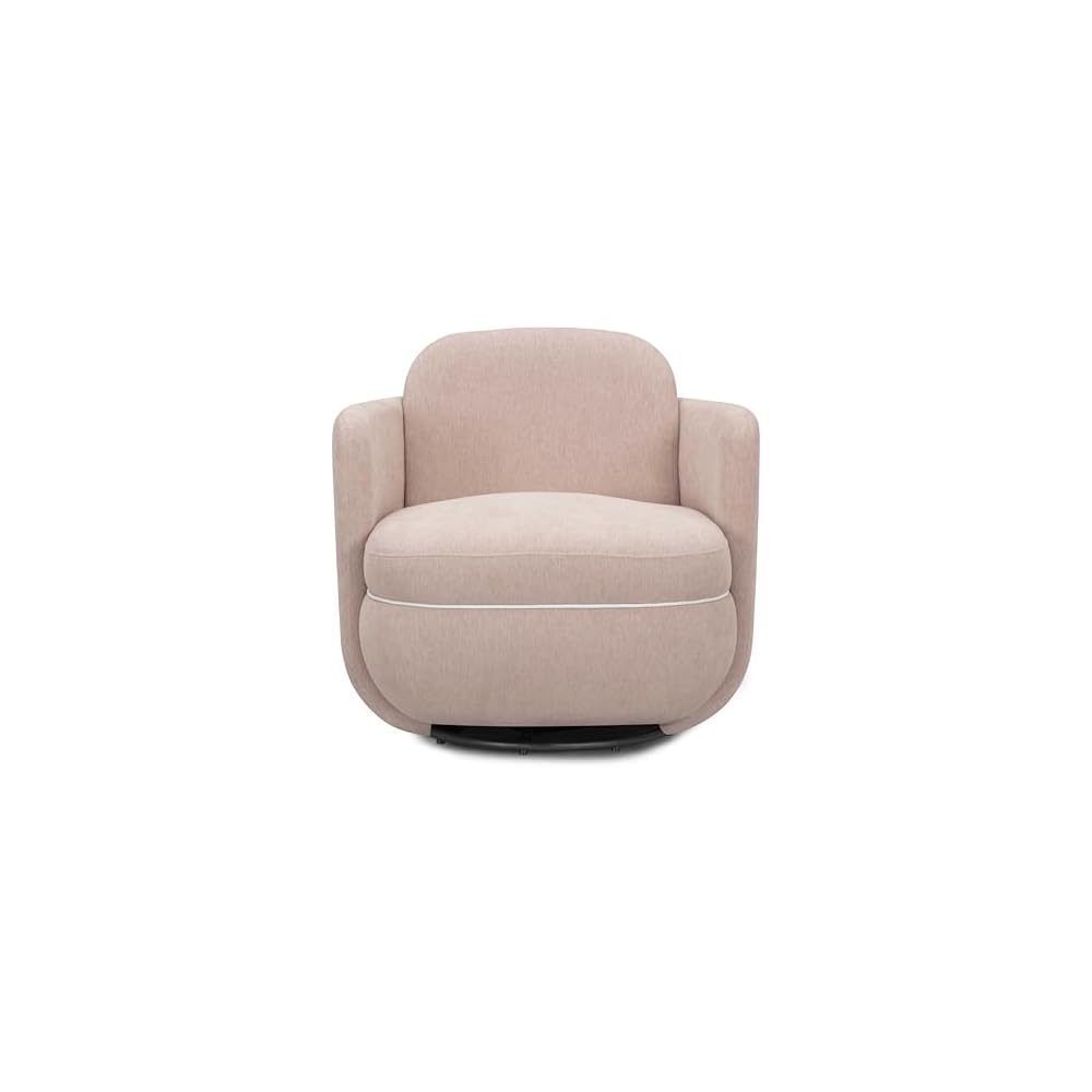 TOV Furniture Wolfie Light Pink Chenille Swivel Chair