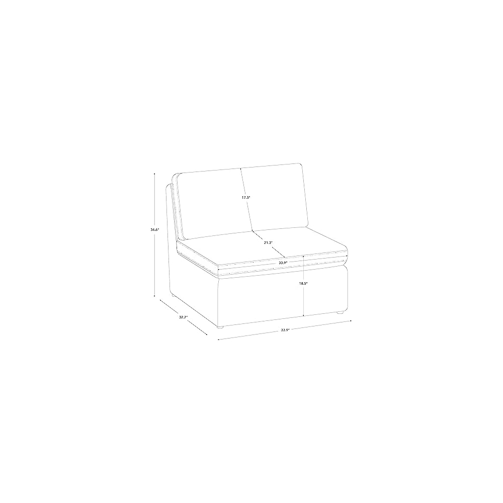 CHITA Modular Sectional Sofa, Armless Chair, Linen