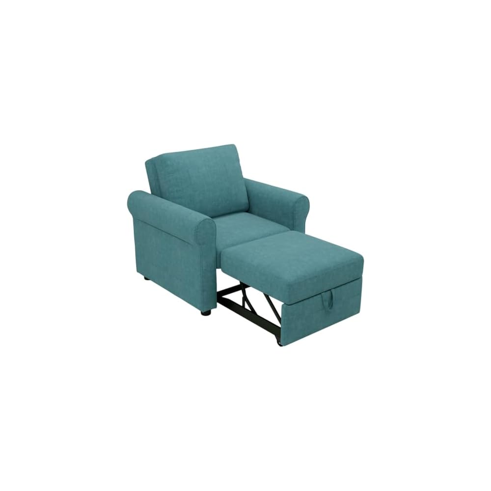 3-in-1 Sofa Bed Chair, Convertible Sleeper Chair Bed,Adjust Backrest Into A Sofa,Lounger Chair, Chair Bed Sleeper,Teal