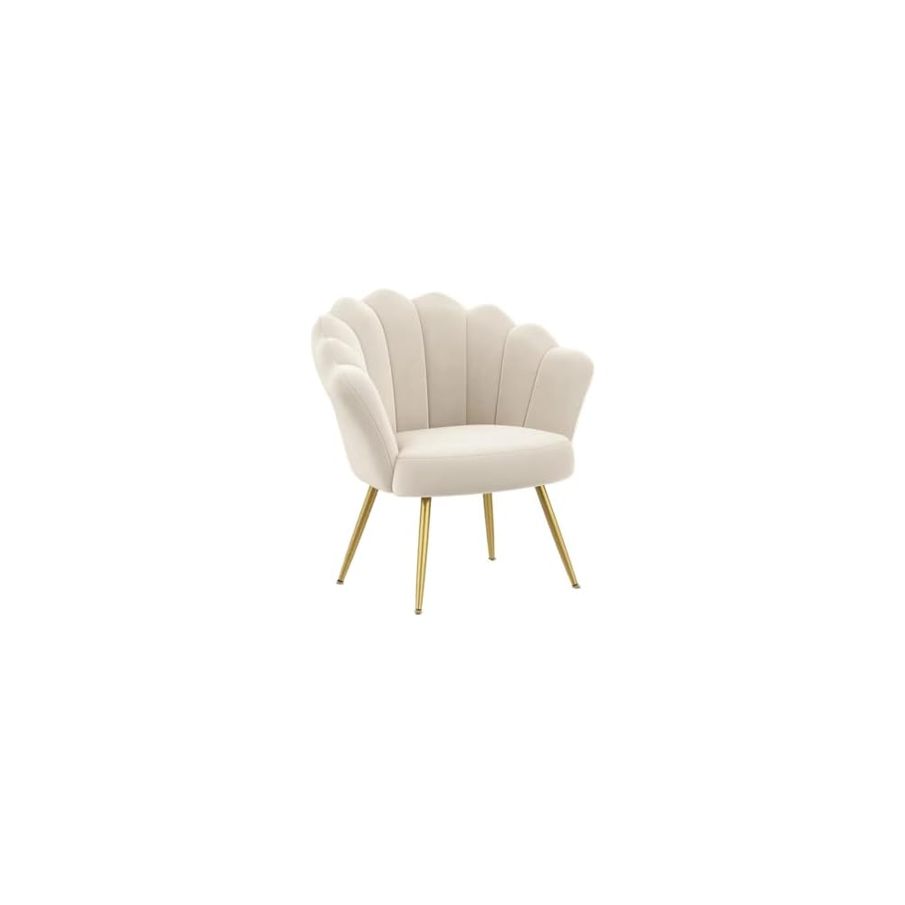 Century Velvet Living Room Chair Accent Chairs, Upholstered Vanity for Makeup