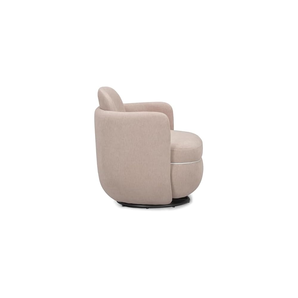 TOV Furniture Wolfie Light Pink Chenille Swivel Chair