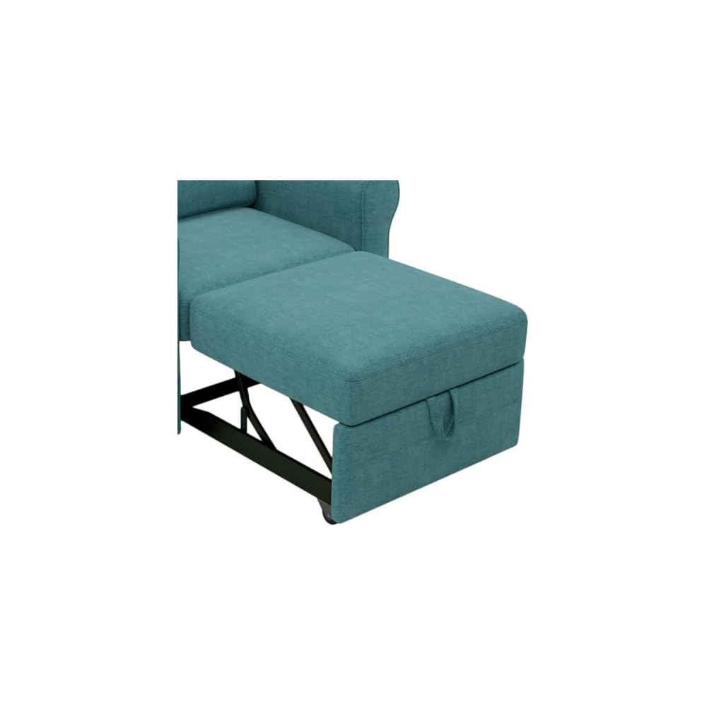 3-in-1 Sofa Bed Chair, Convertible Sleeper Chair Bed,Adjust Backrest Into A Sofa,Lounger Chair, Chair Bed Sleeper,Teal