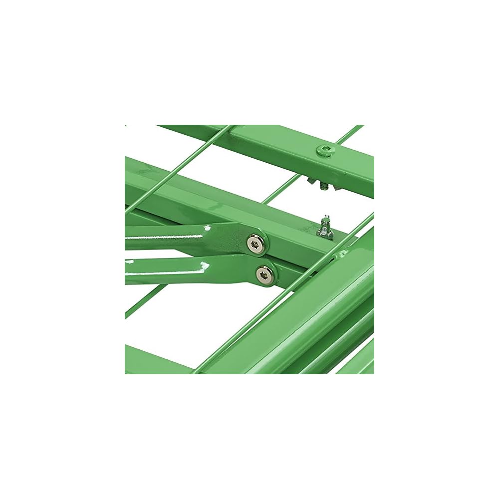 Modway Horizon Queen Bed Frame In Green - Replaces Box Spring - Folding Metal Mattress Bed Frame
